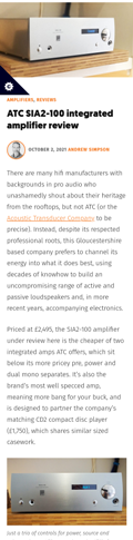ATC SIA-100 -Audiograde (UK) review